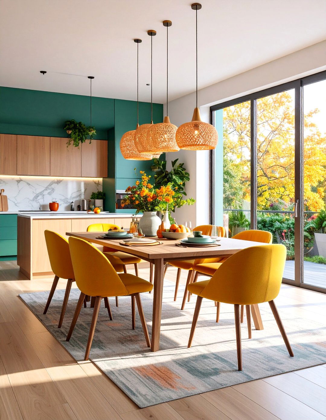 Open Concept Integration with Kitchen Views - 25 Luxury Dining Room Ideas