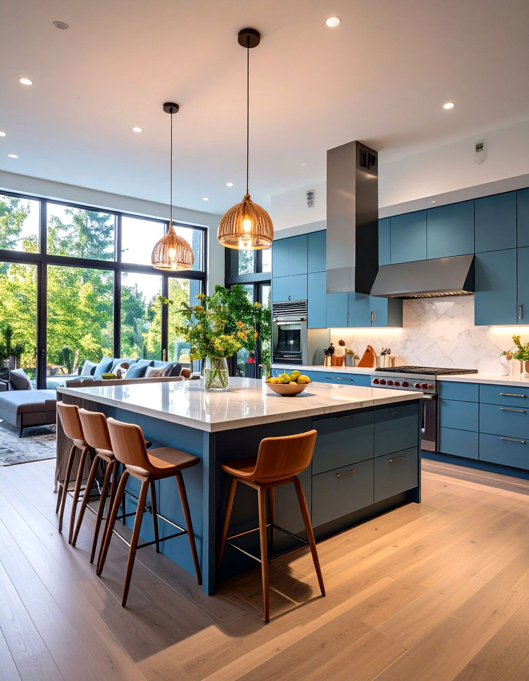 Open Concept Kitchen with Living Integration - 25 Kitchen Remodel Ideas