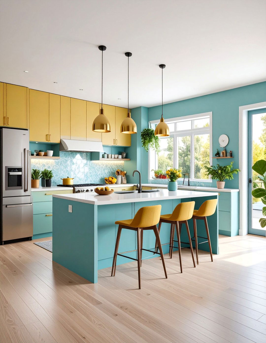 Open Concept Kitchen with White Appliances and Living Integration - 25 Kitchen With White Appliances Ideas