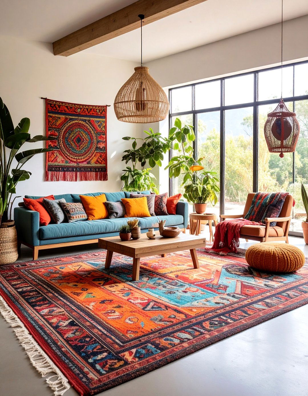 Open Concept Living Room with Zone Definition - 25 Feng Shui Living Room Ideas