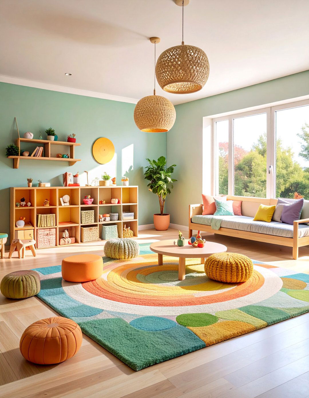 Open Concept Montessori Nursery with Activity Zones - 25 montessori nursery ideas
