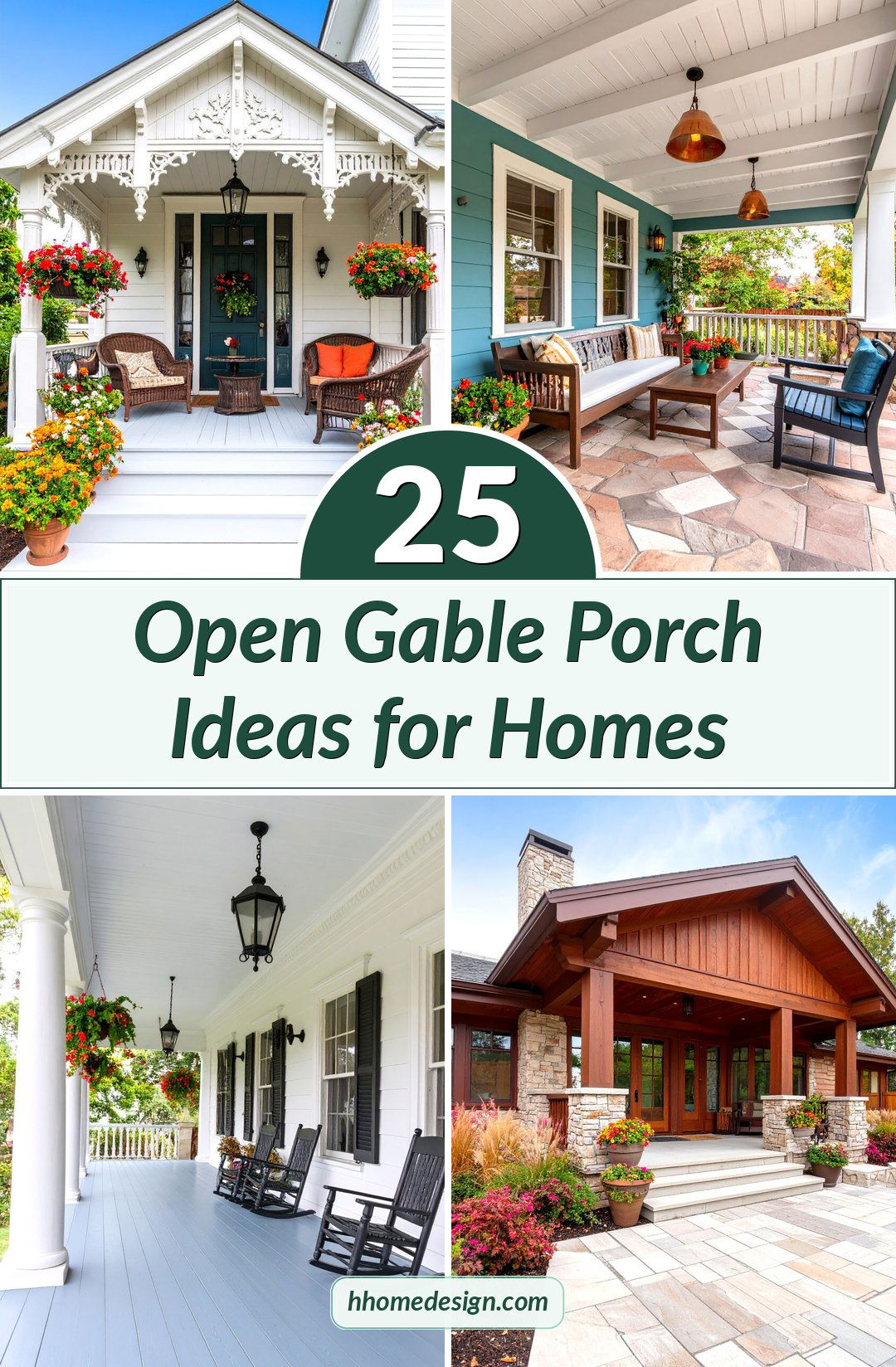 25 Open Gable Porch Ideas for Homes