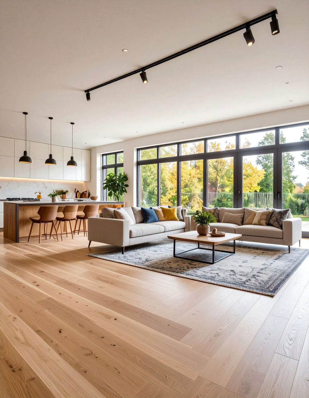 Open Plan Living with Track Lighting - 25 1990s Interior Design Ideas