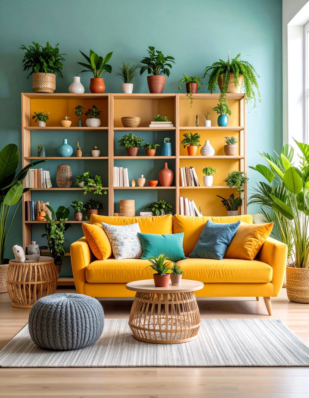Open Shelving Display Boho Living Room - 25 Minimalist Modern Boho Living Room Ideas