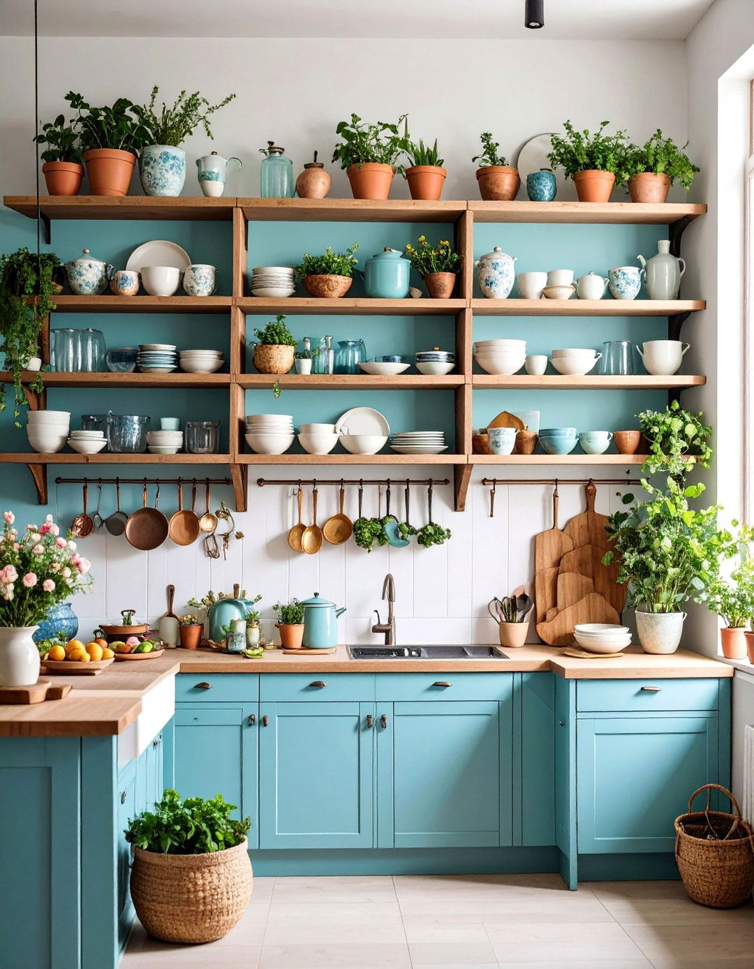 Open Shelving Display Kitchen - 25 Maximalist Kitchen Decor Ideas
