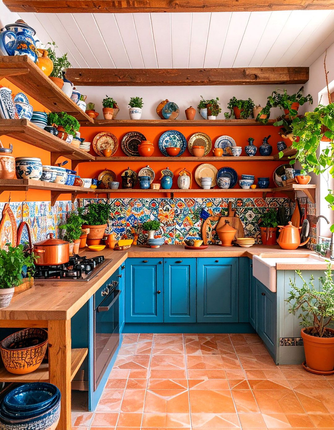 Open Shelving Kitchen Display - 25 spanish interior design ideas