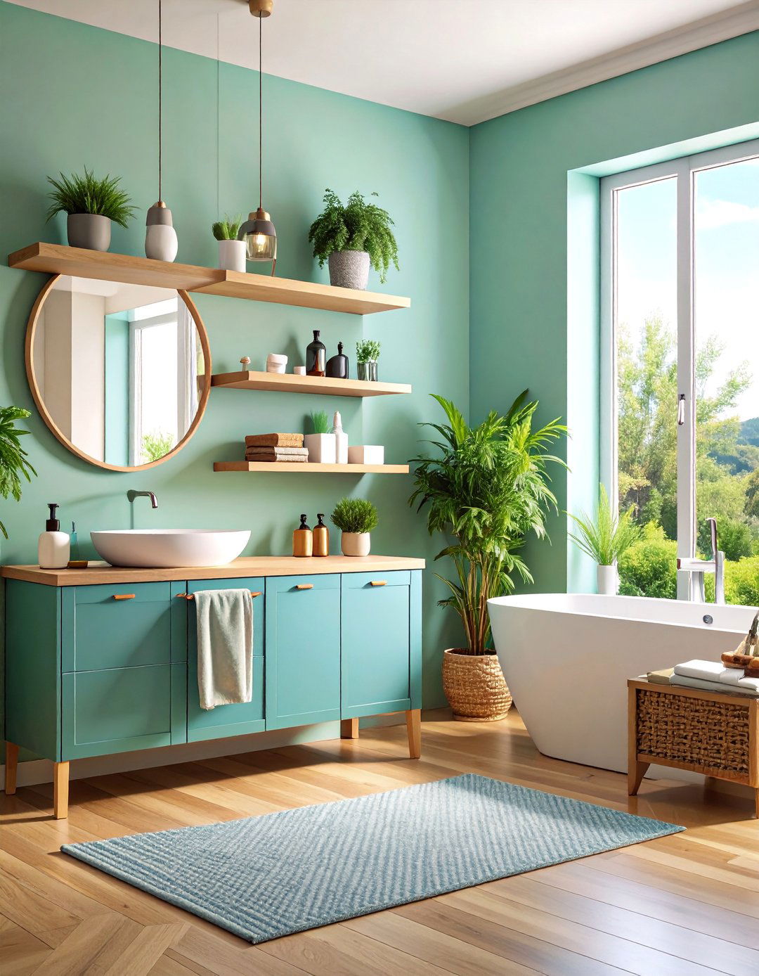 Open Shelving Storage Solutions - 25 Masculine Bathroom Ideas