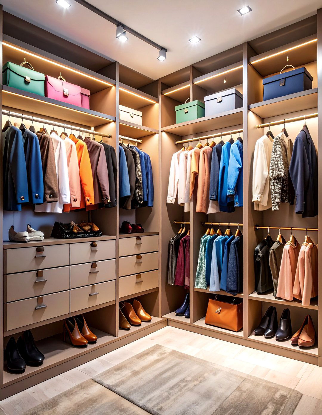 Open Wardrobe Display - 25 Purse Storage Ideas