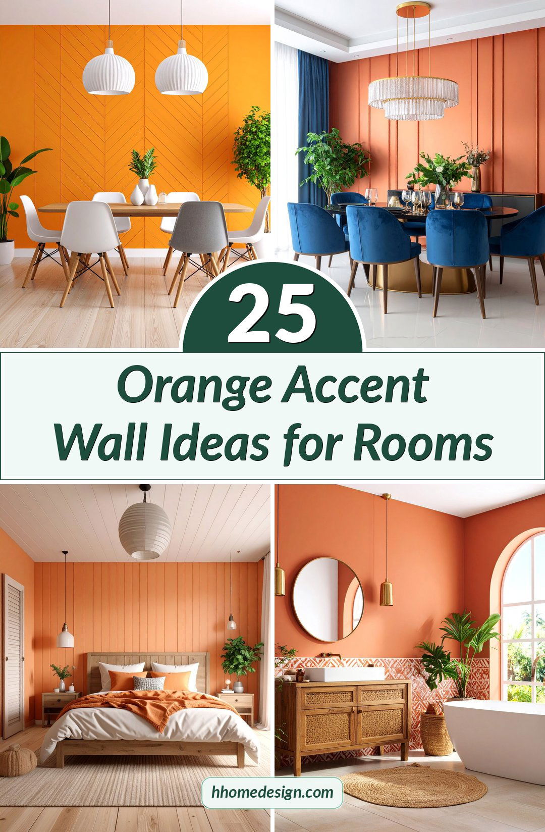 25 Orange Accent Wall Ideas for Rooms