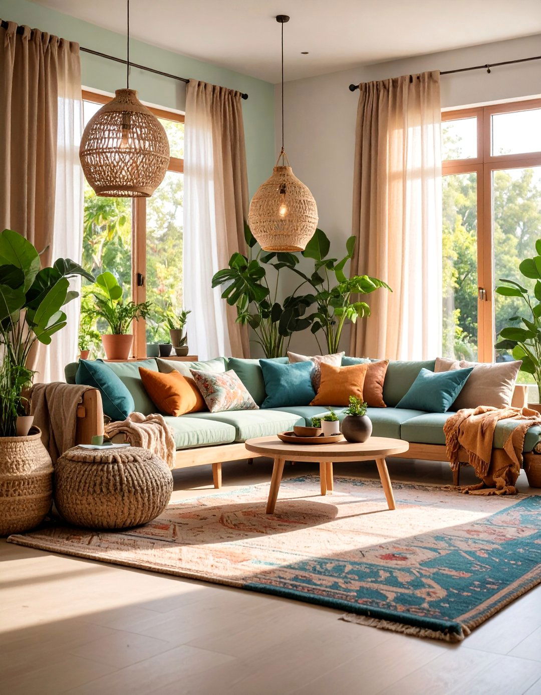 Organic Cotton and Linen Living Room - 25 Natural Living Room Ideas