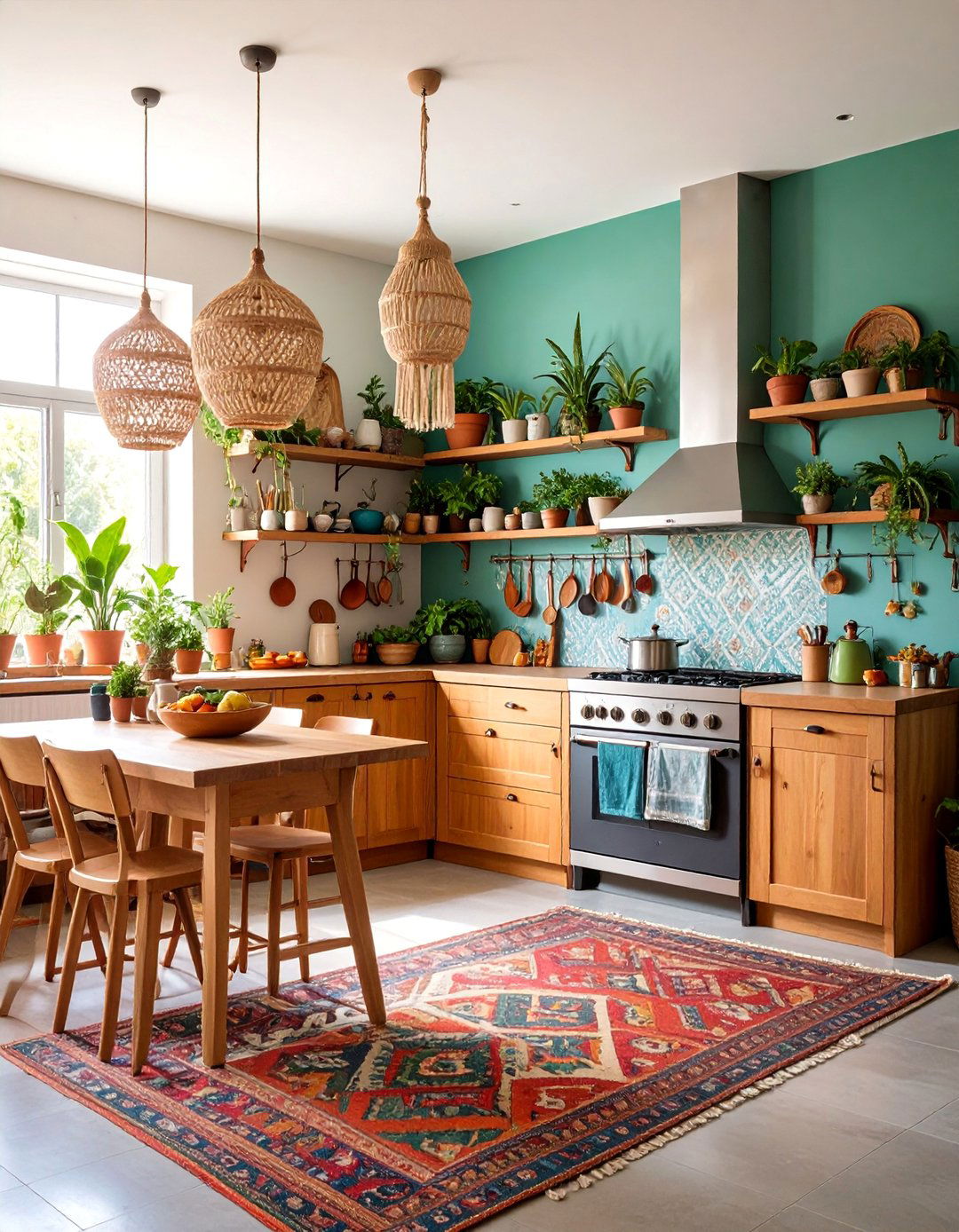 Organic Kitchen Bohemian Botanical Oasis - 25 Organic Kitchen Design Ideas