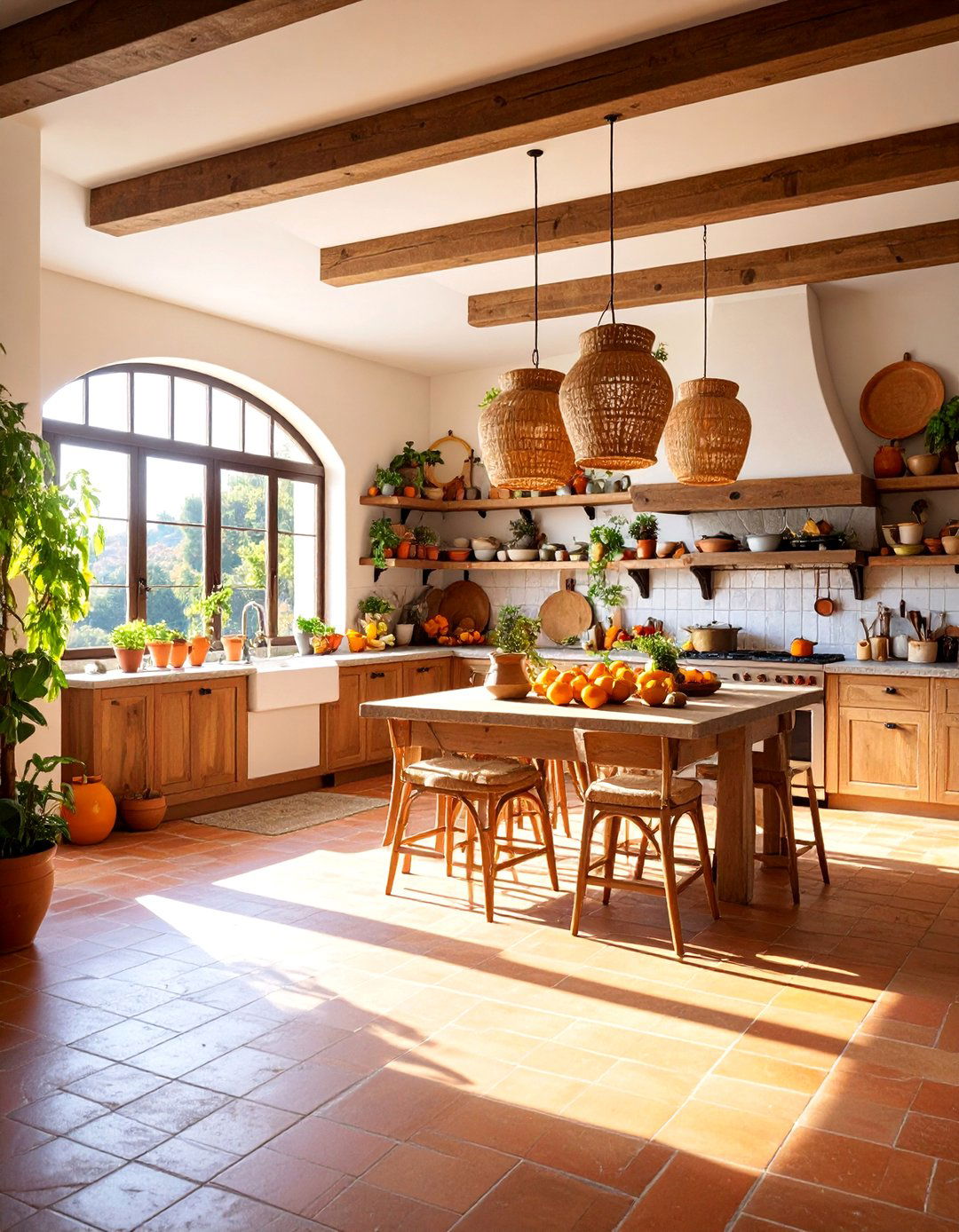 Organic Kitchen Mediterranean Terra Cotta Charm - 25 Organic Kitchen Design Ideas