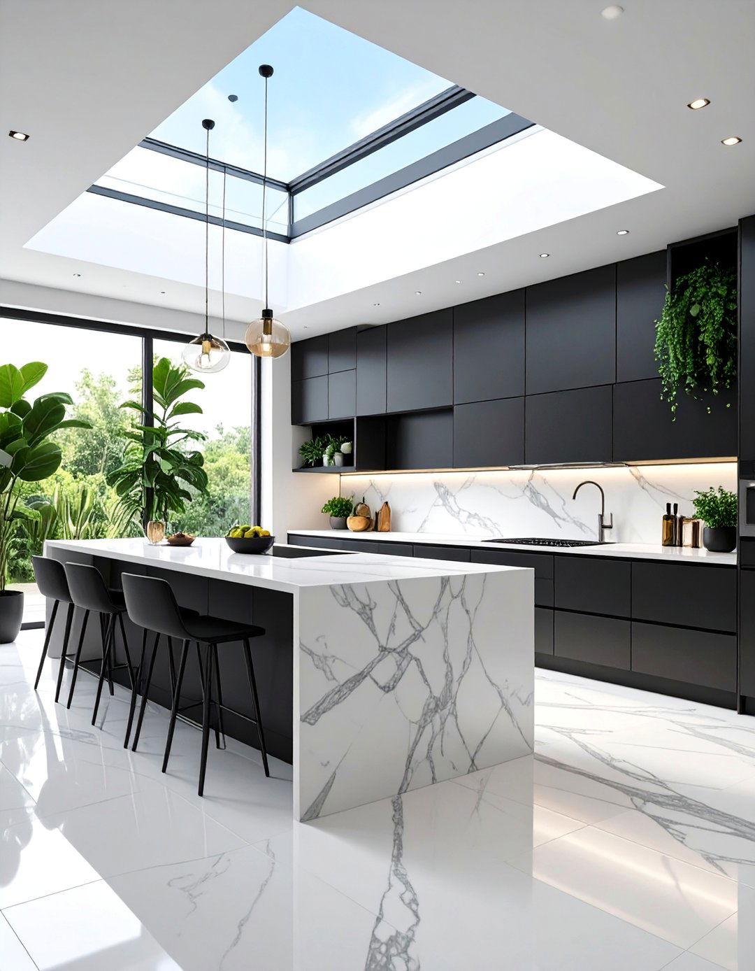 Organic Kitchen Monochrome Marble Minimalism - 25 Organic Kitchen Design Ideas