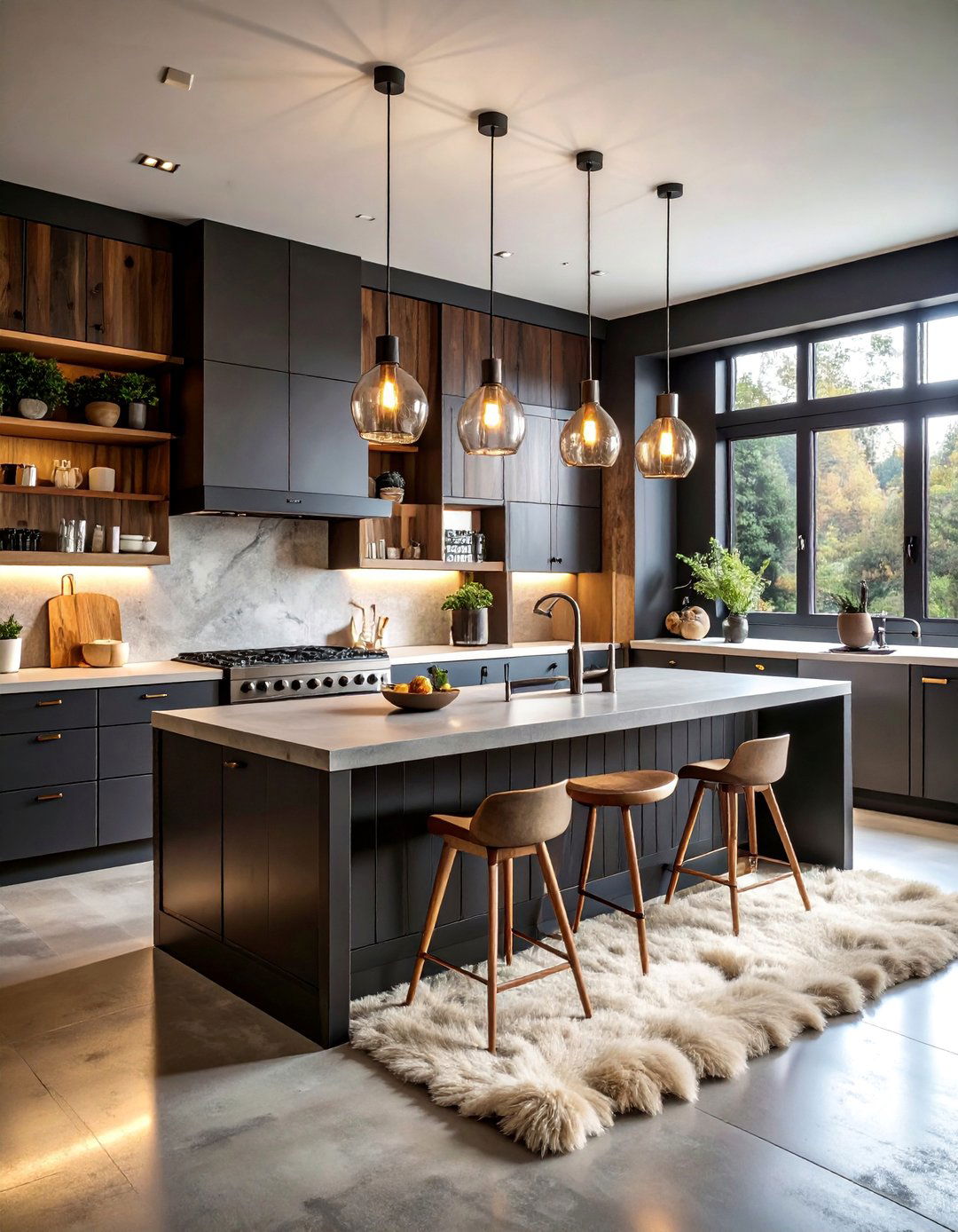 Organic Kitchen Scandinavian Blackened Timber - 25 Organic Kitchen Design Ideas