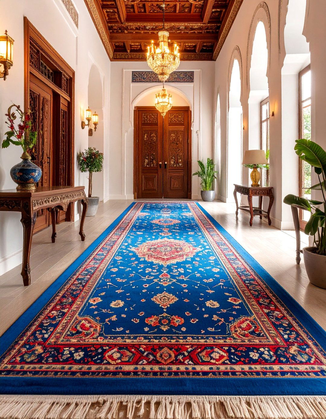 Oriental Runner Grand Entrance - 25 Entryway Rug Ideas