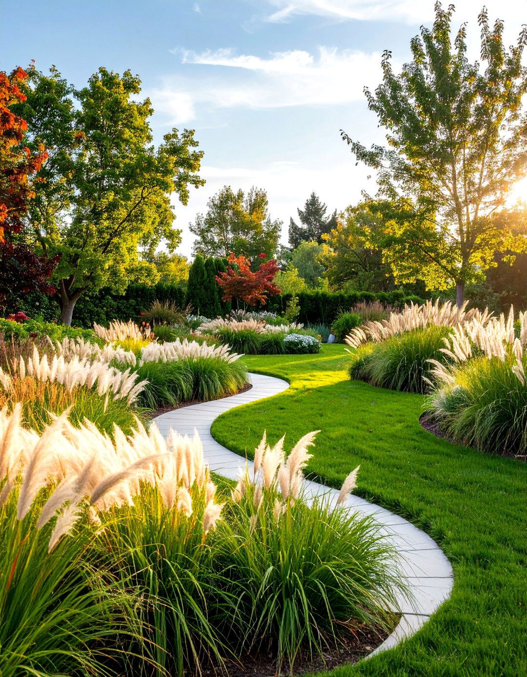 Ornamental Grass Prairie Design - 25 Low Maintenance Backyard Landscaping Ideas