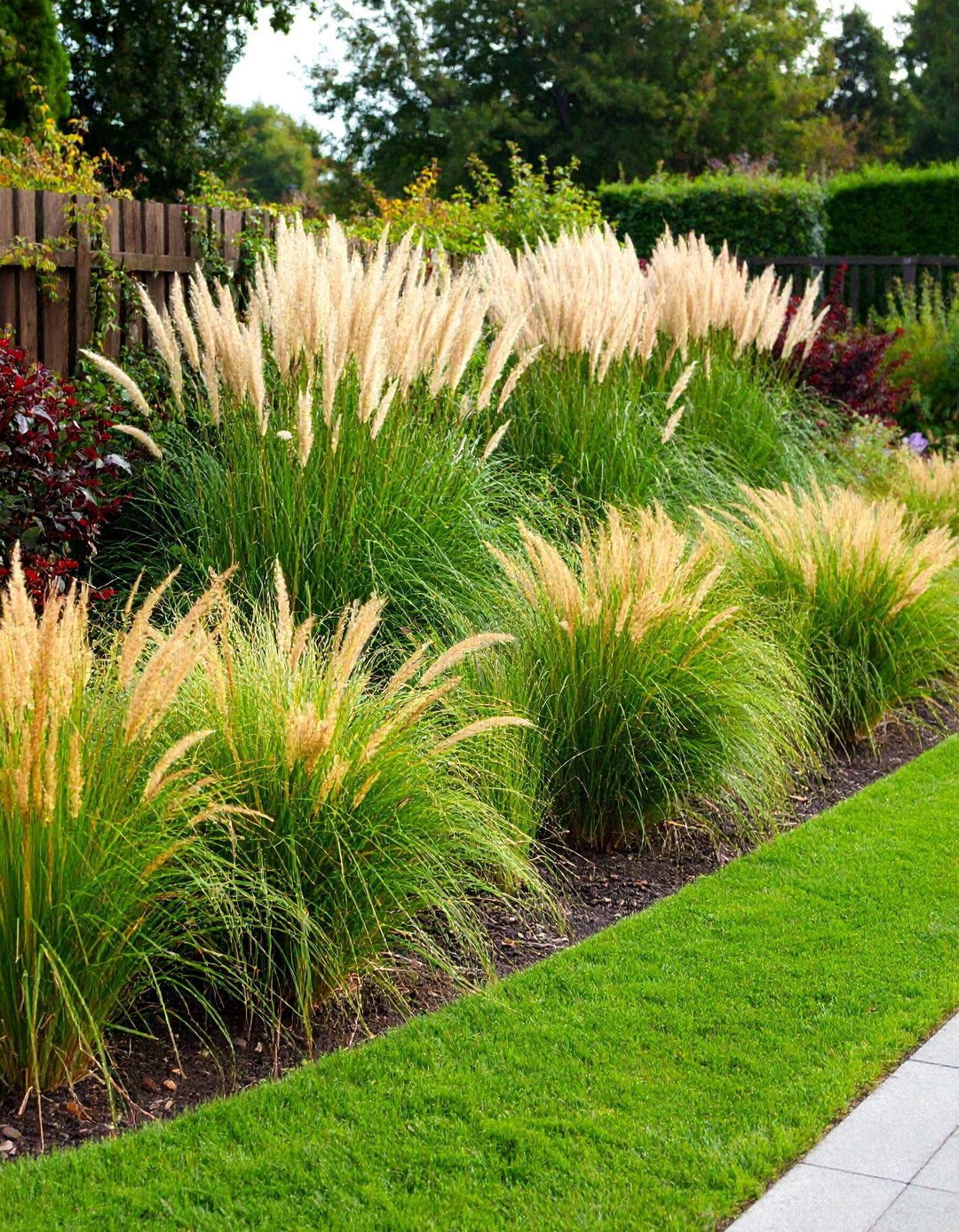 Ornamental Grass Privacy Buffer - 25 Backyard Privacy Ideas