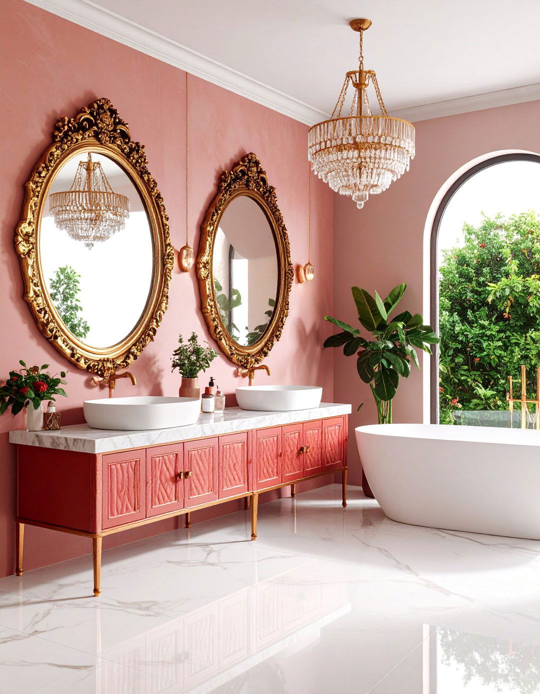 Ornate Mirror Gallery Maximalist Bathroom - 25 Maximalist Bathroom Design Ideas