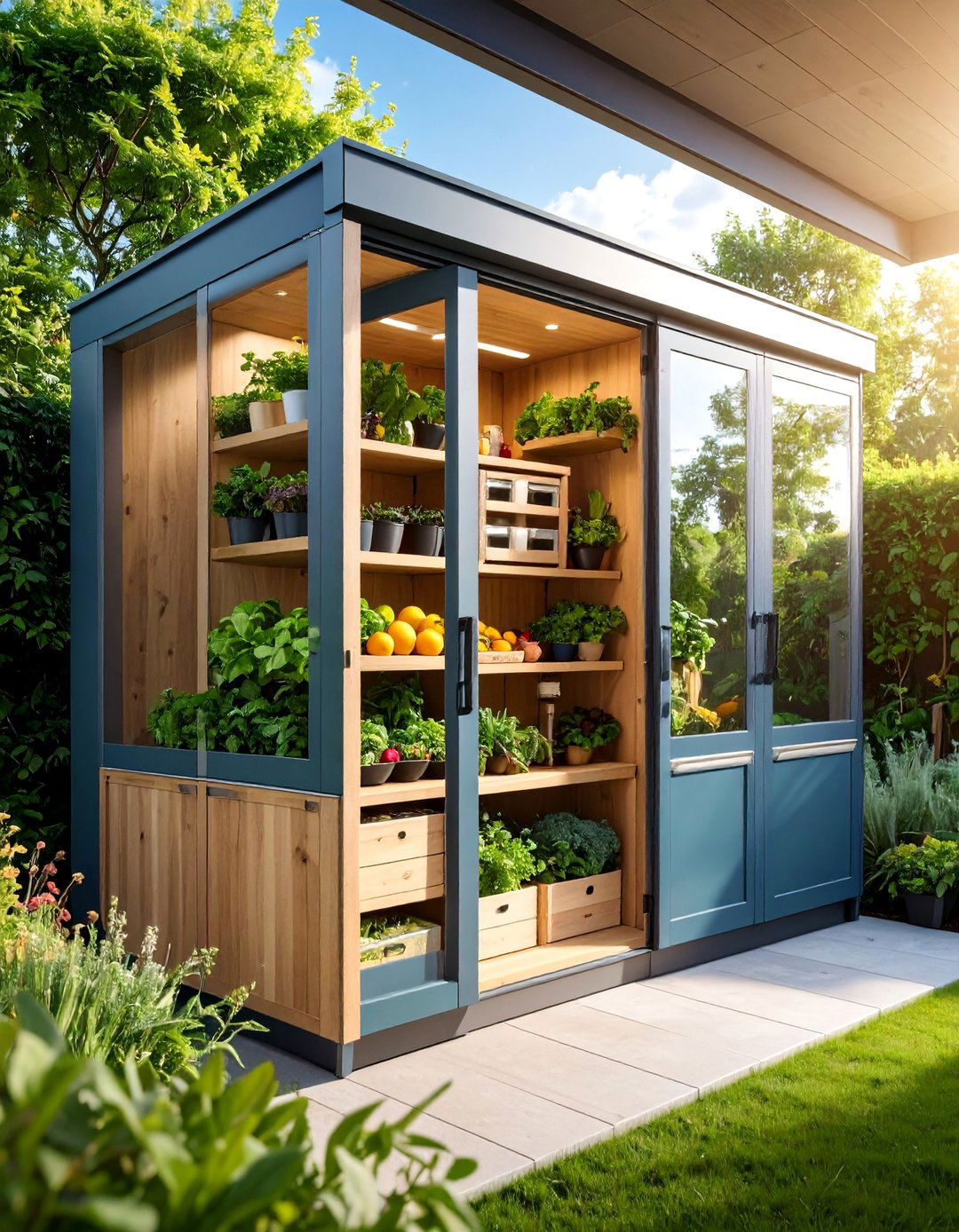 Outdoor Accessible Pantry with Garden Connection - 25 Larder Cupboard and Pantry Ideas for Your Kitchen