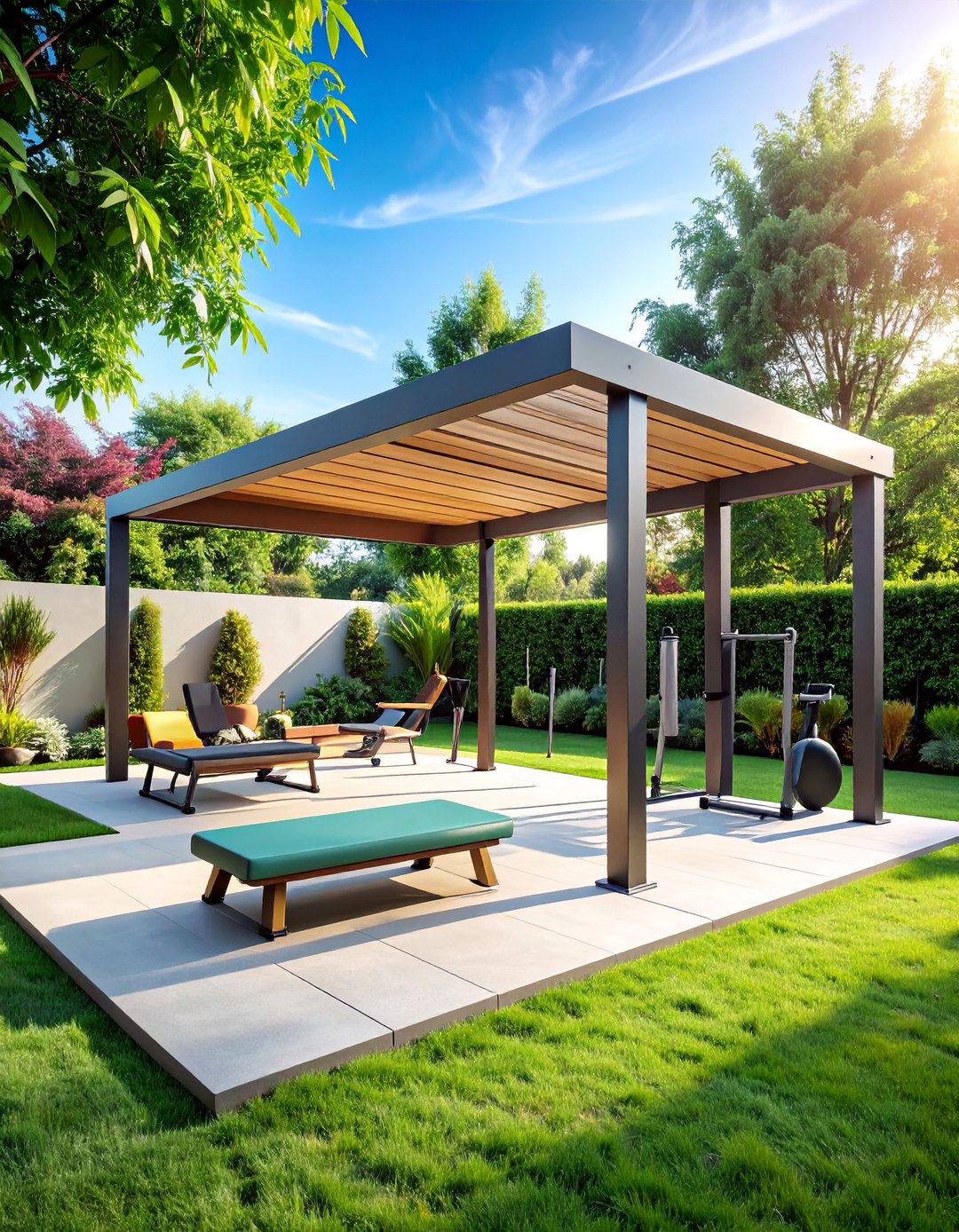 Outdoor Backyard Fitness Station - 25 Home Gym Ideas
