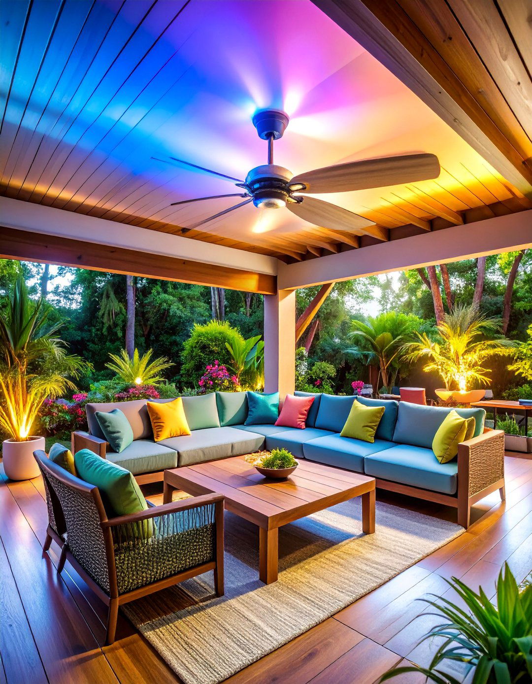 Outdoor Ceiling Fan with Mood Lighting - 25 Patio Fan Ideas