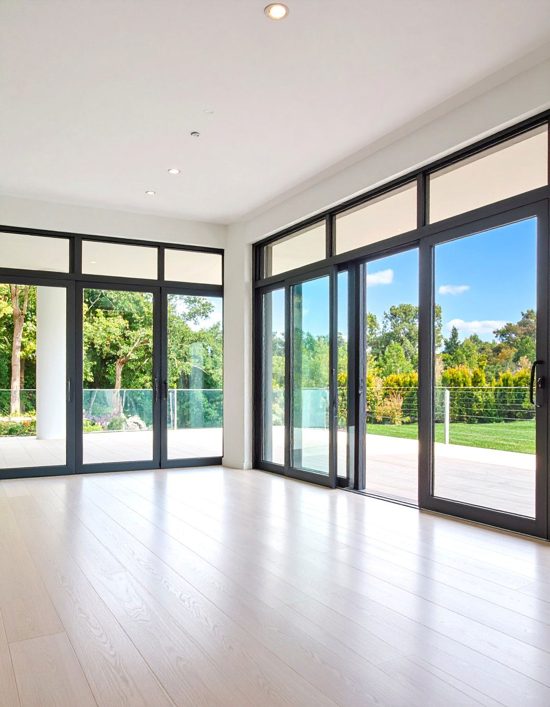 Outdoor Connection with Floor to Ceiling Glass Doors - 25 Bauhaus Interior Design Ideas