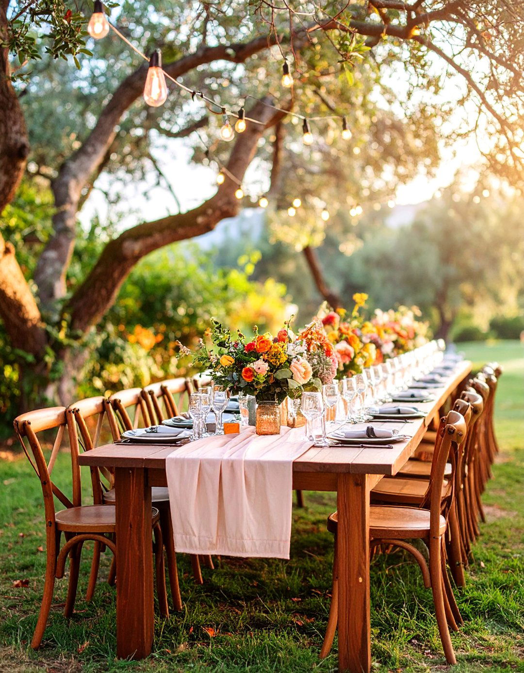 Outdoor Cottage Style Reception Under Trees - 25 Romantic Wedding Ideas