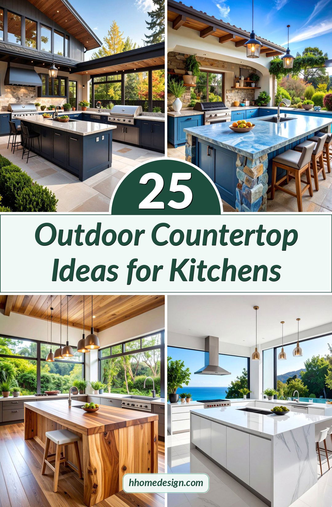 25 Outdoor Countertop Ideas for Kitchens
