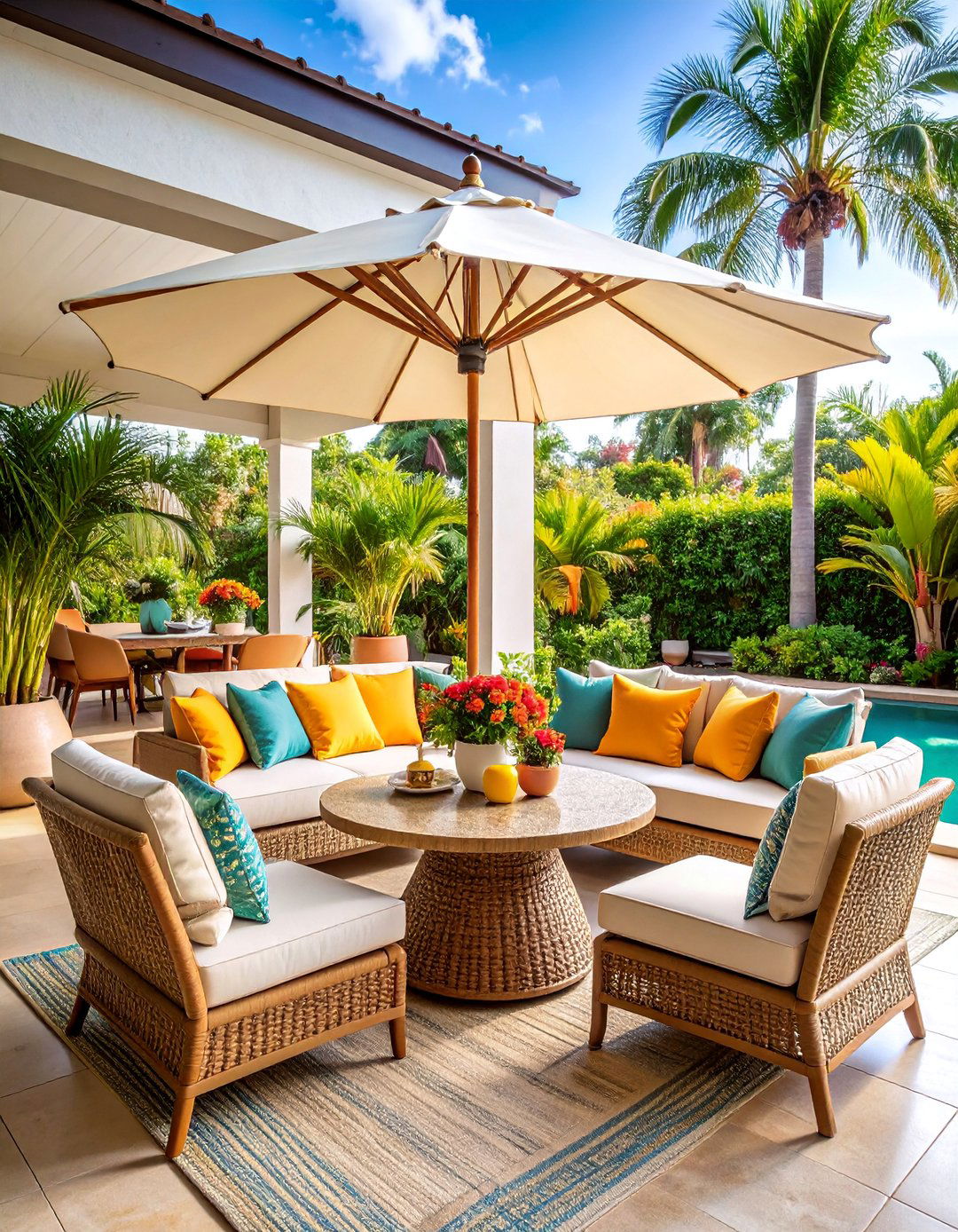 Outdoor Covered Patio Breakfast Area - 25 Breakfast Nook Ideas