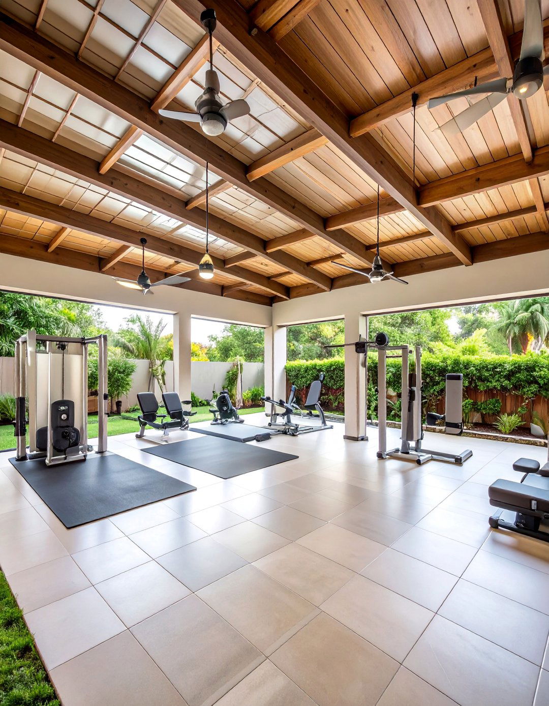 Outdoor Covered Patio Gym - 25 Small Home Gym Ideas