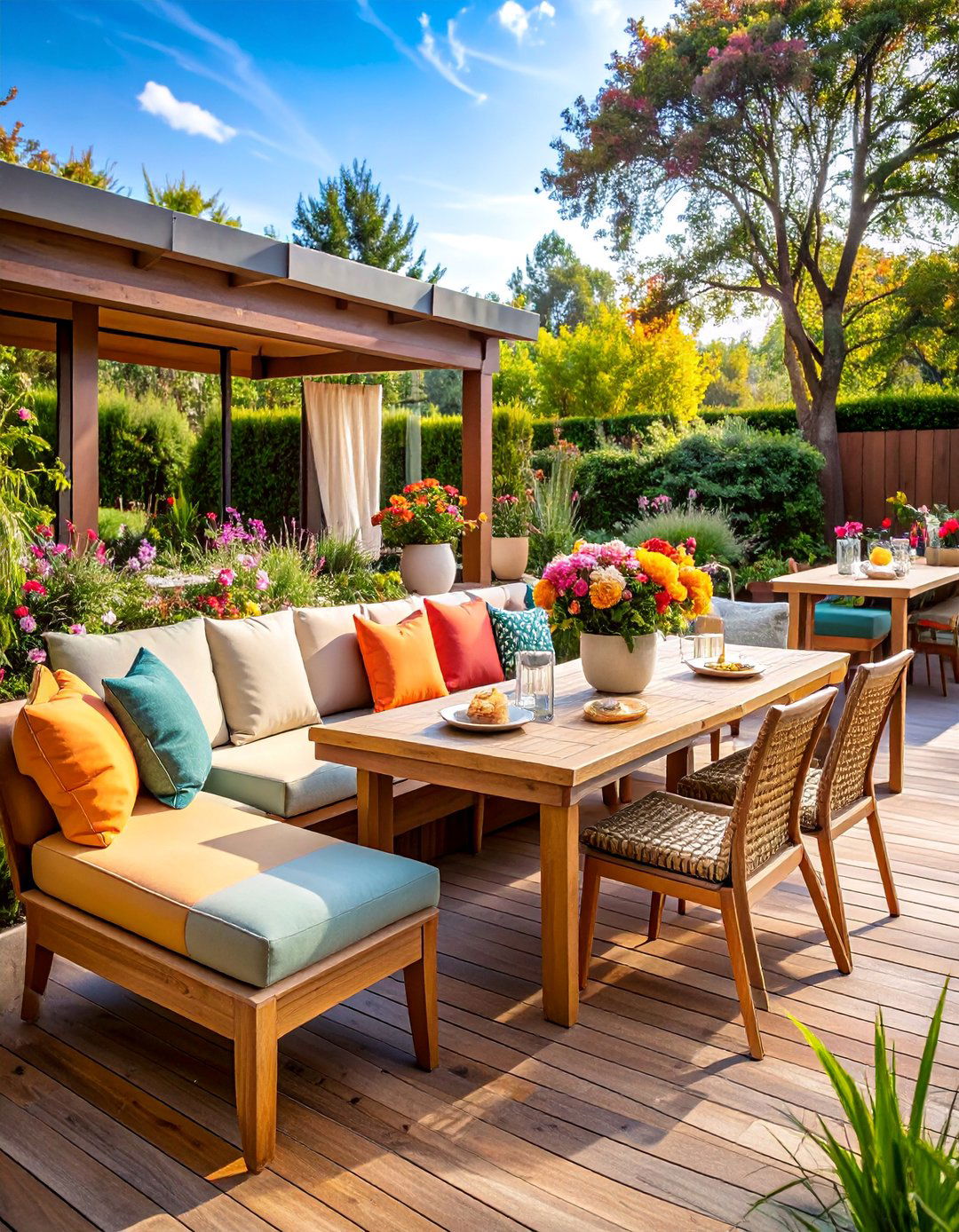 Outdoor Dining Banquette Style Seating - 25 Deck Seating Ideas