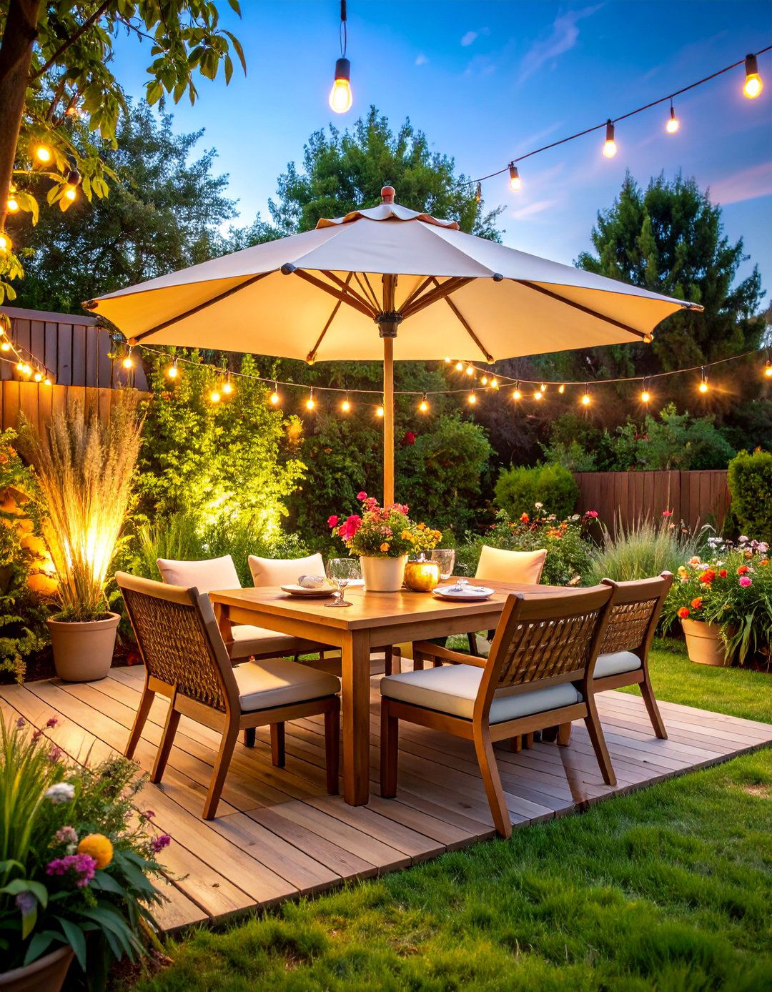 Outdoor Dining Terrace with Natural Elements - 25 Nancy Meyers Interior Design Ideas