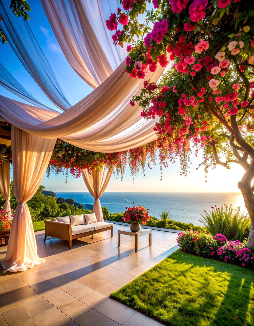 Outdoor Fabric Draping Ceiling - 25 patio ceiling ideas