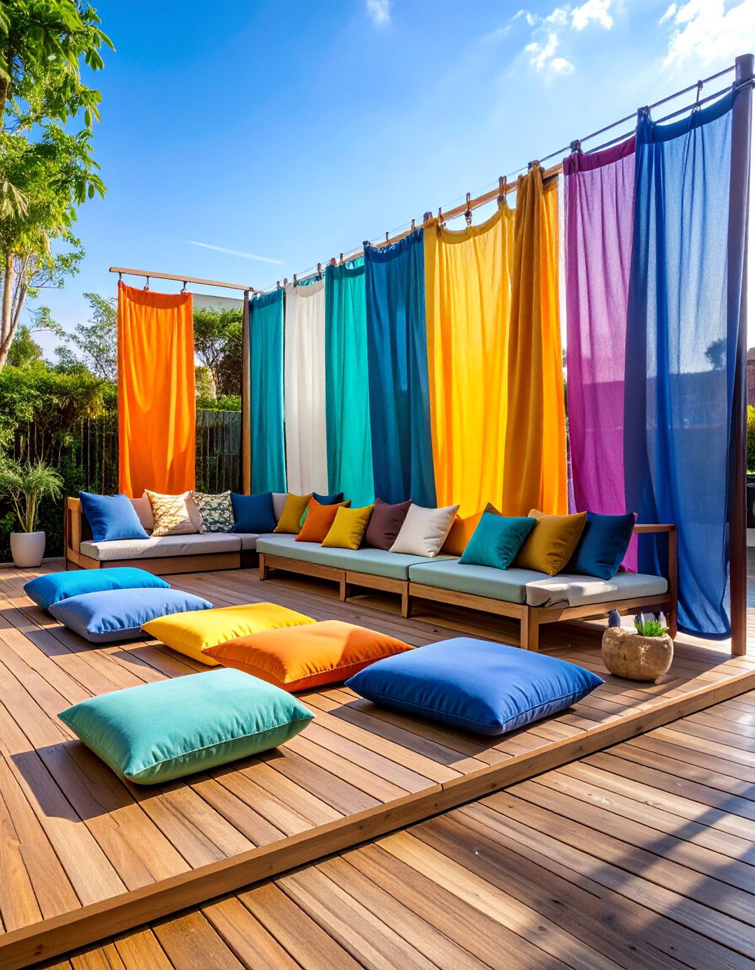 Outdoor Fabric Room Dividers - 25 Deck Privacy Ideas