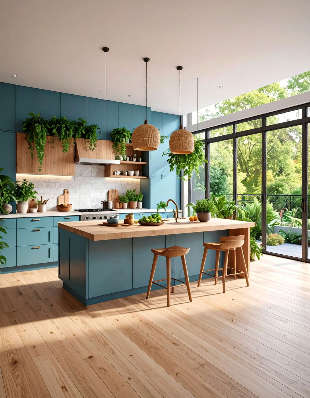 Outdoor Indoor Kitchen with Seamless Transitions - 25 Minimalist Kitchen Ideas