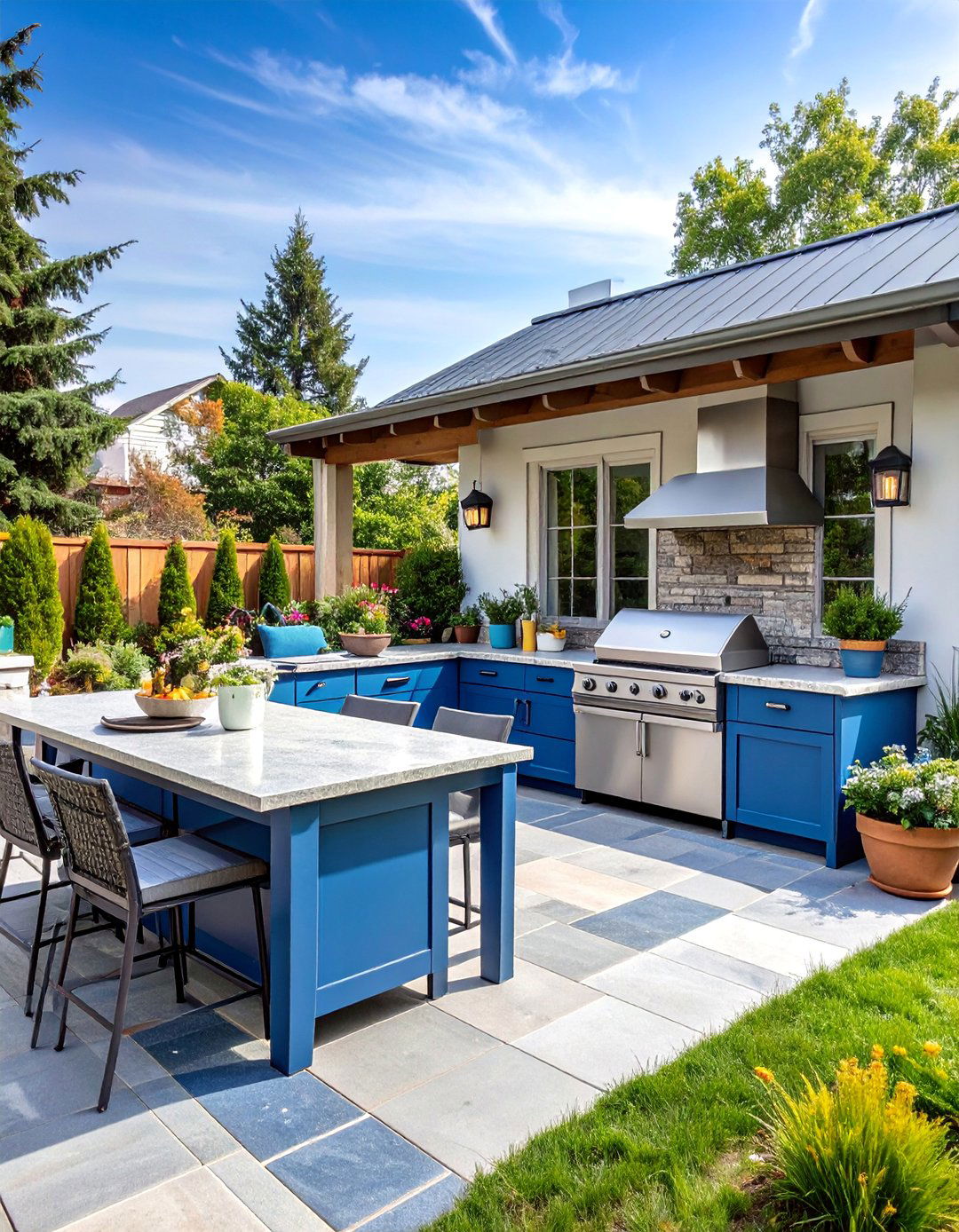 Outdoor Kitchen Bluestone Patio - 25 Bluestone Patio Ideas