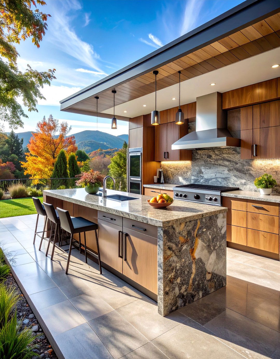 Outdoor Kitchen Granite Applications - 25 Granite Kitchen Countertop Ideas