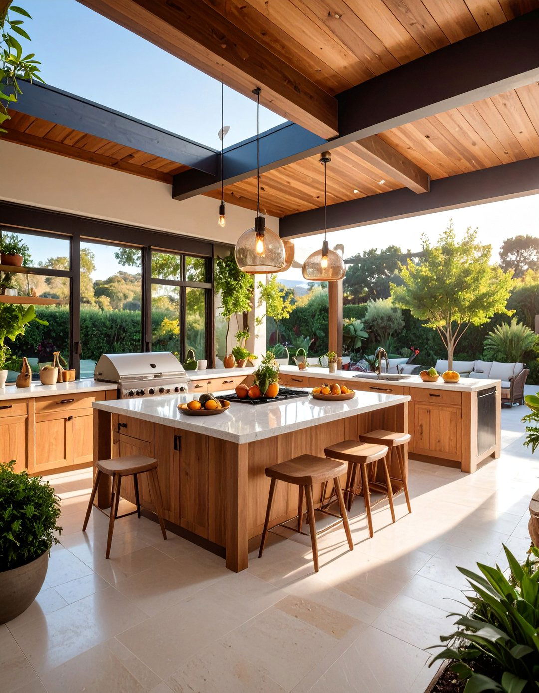 Outdoor Kitchen Quartz with Weather Resistance - 25 Quartz Kitchen Countertops