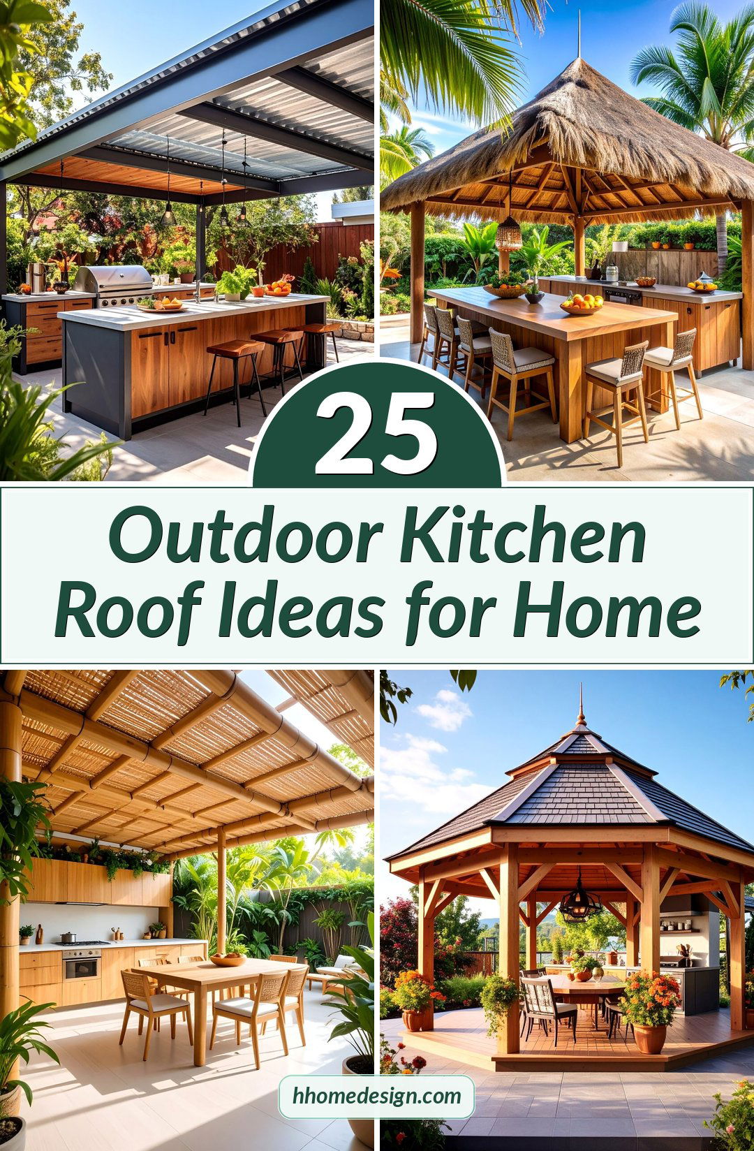 25 Outdoor Kitchen Roof Ideas for Home