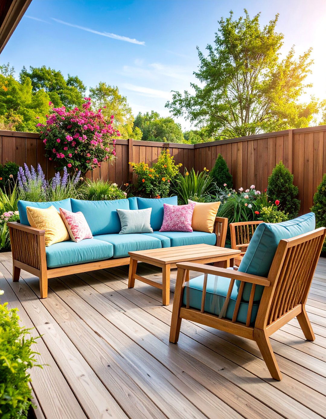 Outdoor Loveseat and Chairs Grouping - 25 Deck Seating Ideas