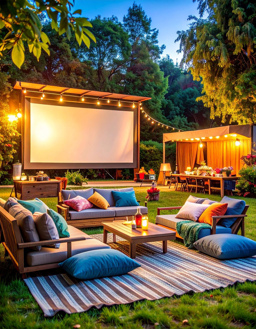 Outdoor Movie Marathon Night - 25 Graduation Party Ideas