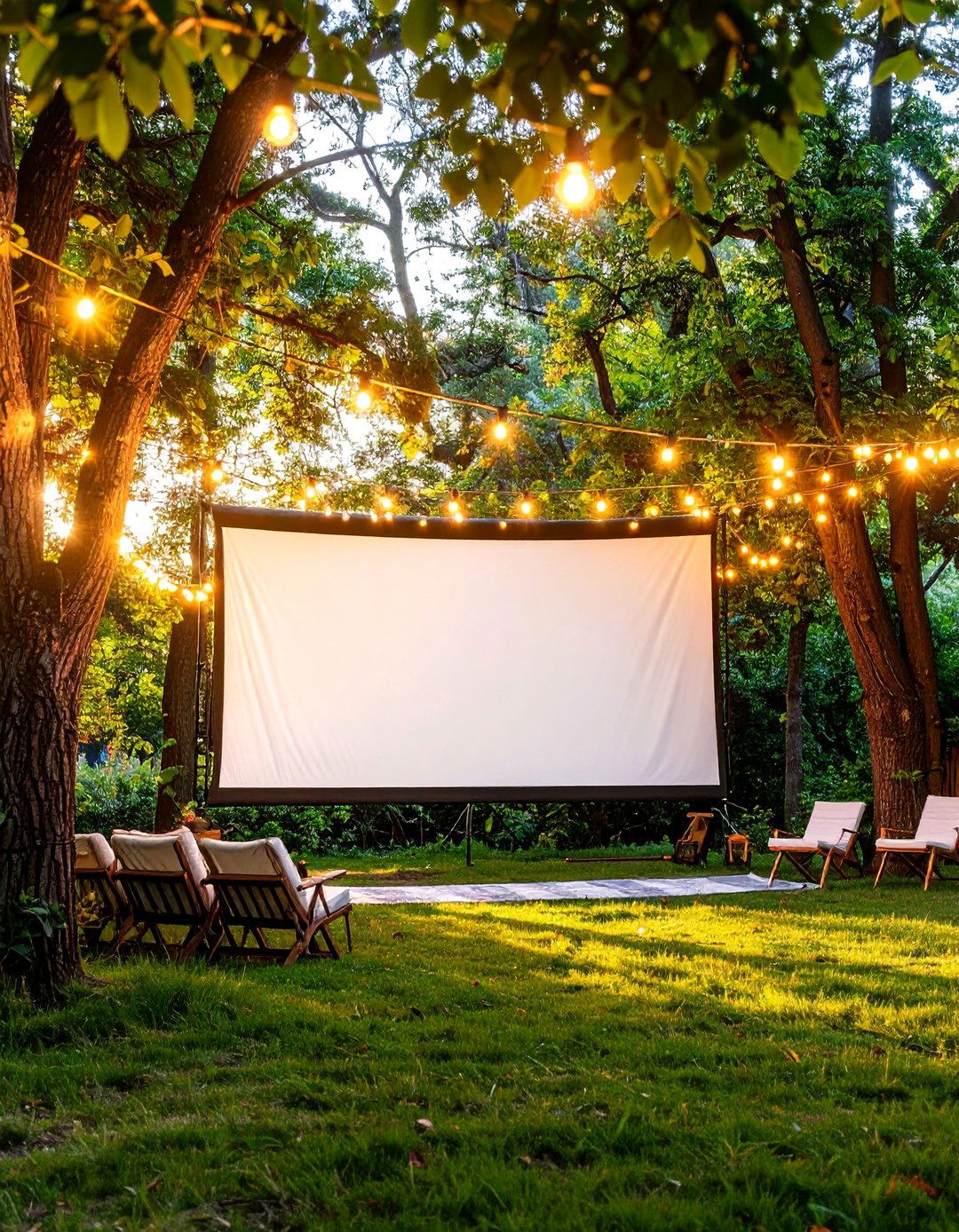 Outdoor Movie Screen Setup - 25 Backyard Ideas on a Budget