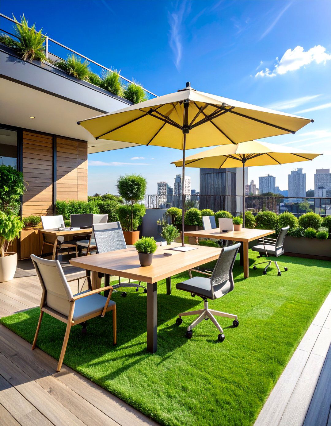 Outdoor Office Artificial Grass Workspace - 25 Artificial Grass Balcony Design