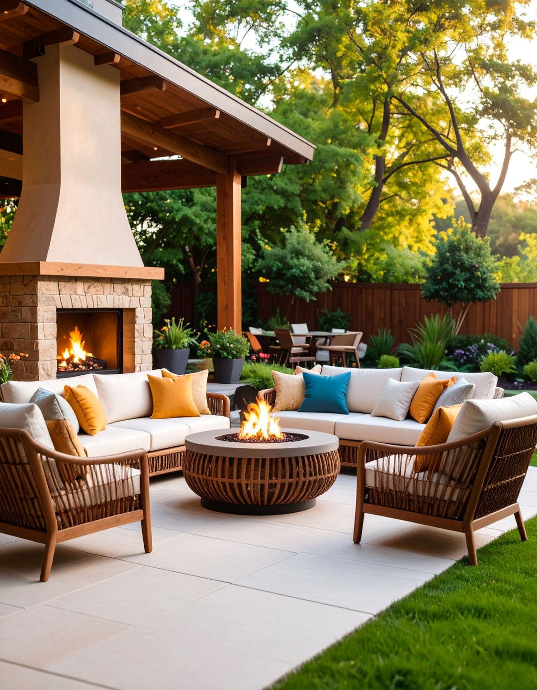Outdoor Patio Fireplace Seating - 25 Fireplace Seating Ideas
