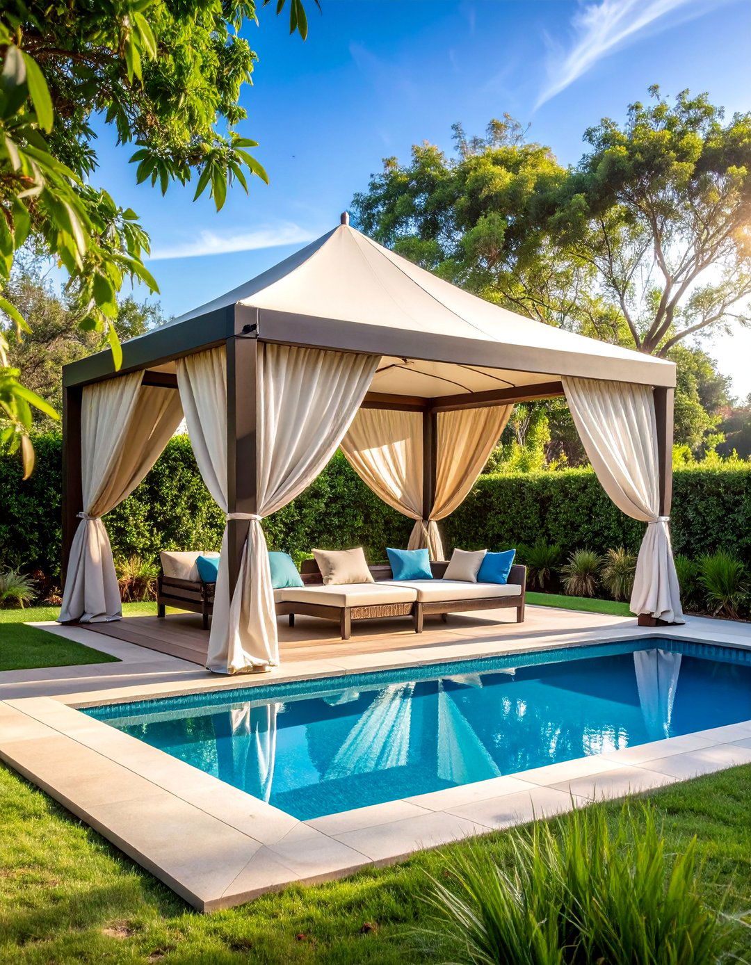 Outdoor Privacy Cabana - 25 Backyard Privacy Ideas