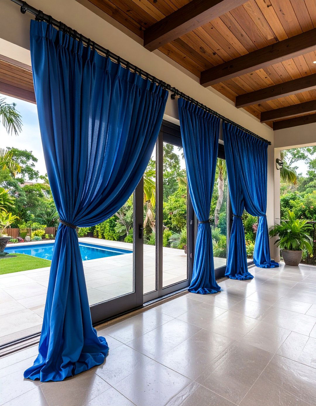 Outdoor Rated French Door Curtains for Patio Applications - 25 French Door Curtain Ideas