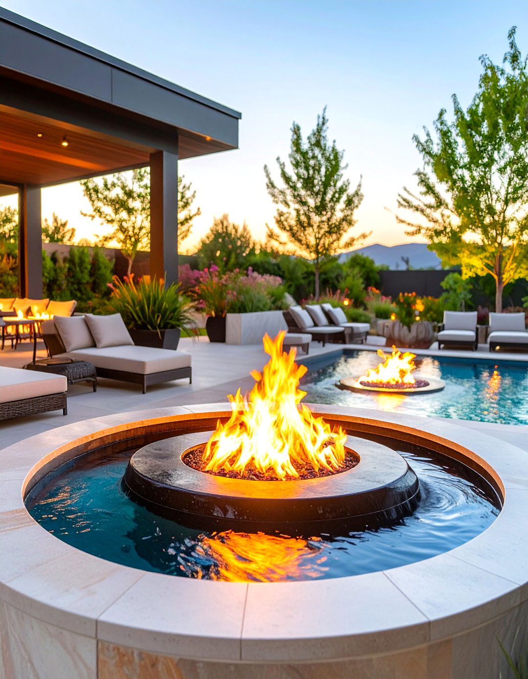 Outdoor Sink with Fire Feature Integration - 25 outdoor sink ideas