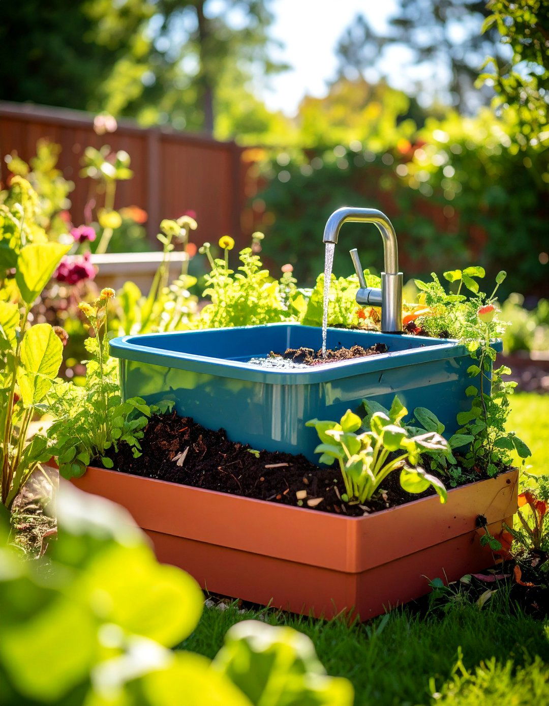 Outdoor Sink with Integrated Compost Collection System - 25 outdoor sink ideas