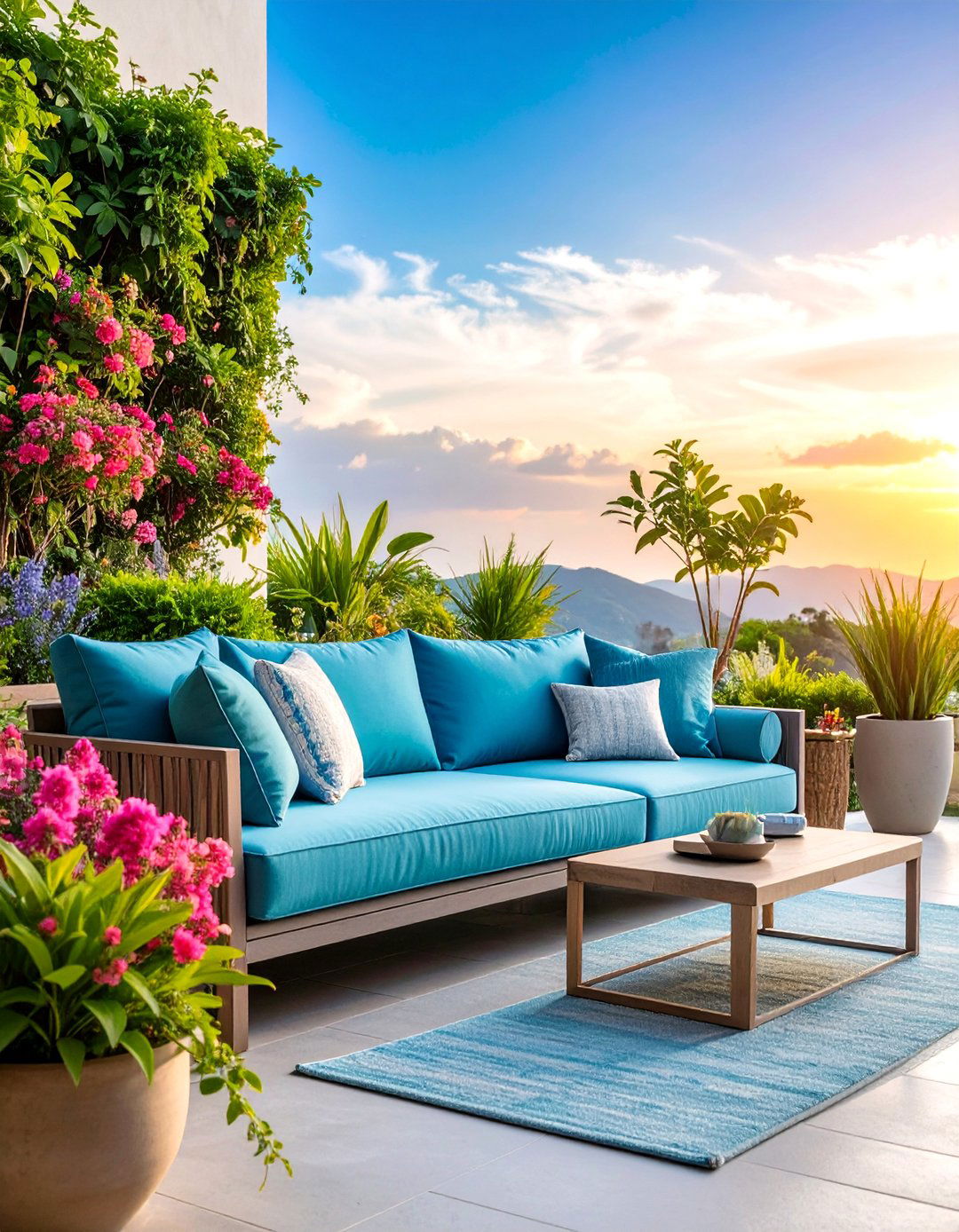 Outdoor Sofa with Weather Resistant Fabric - 25 Garden Furniture Ideas