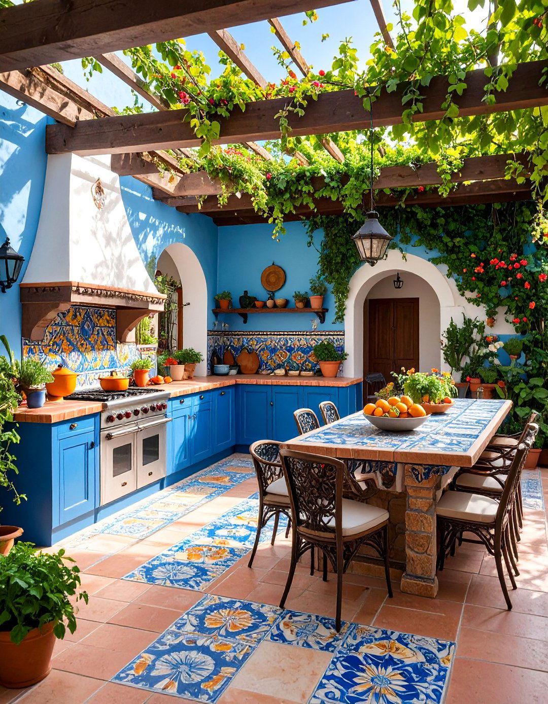 Outdoor Spanish Kitchen Paradise - 25 spanish interior design ideas
